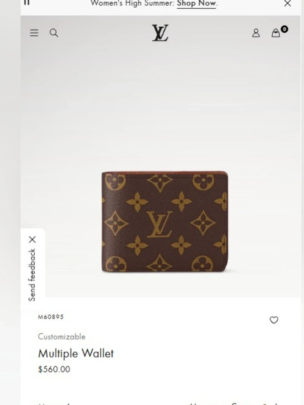 Louis Vuitton Brown Textured Leather Bi-Fold Card Holder Wallet